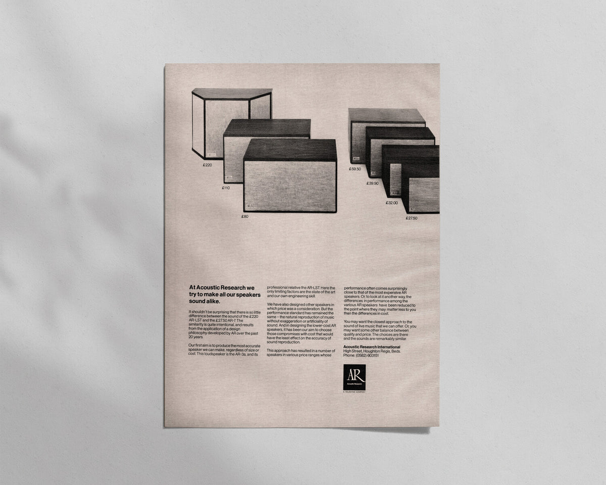 Acoustic Research—AR Speakers