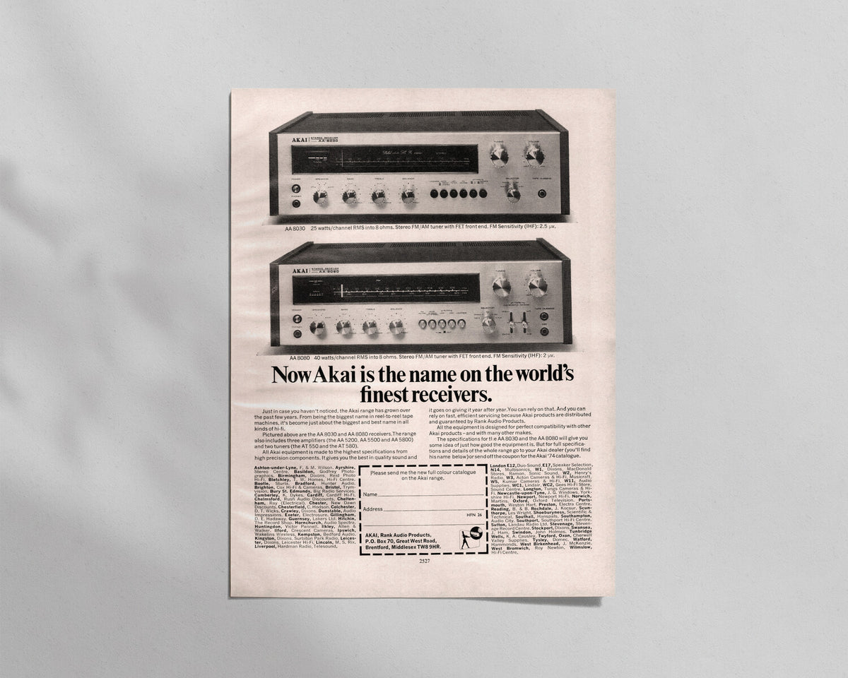 Akai—AA 8030 & AA 8080 Receivers
