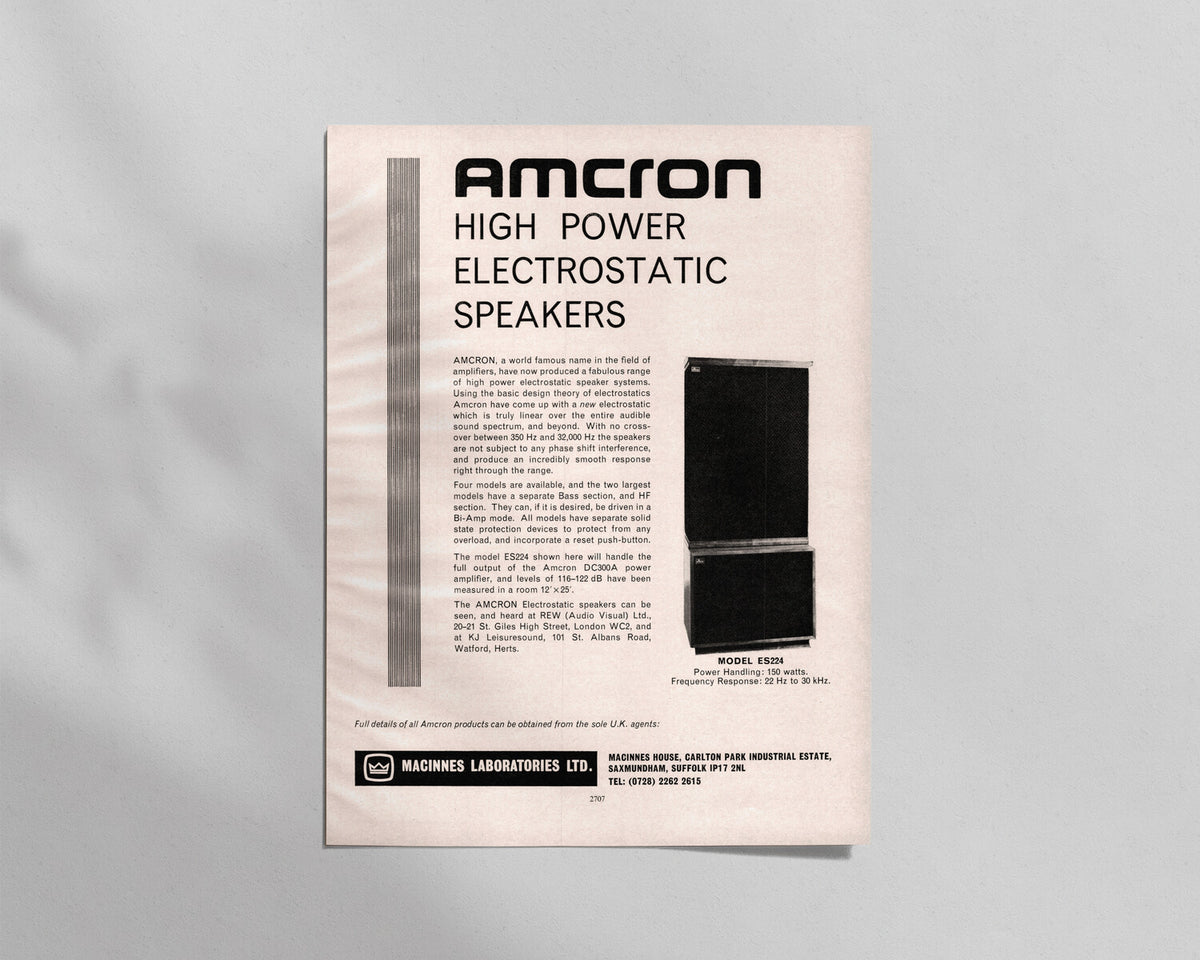 Amcron—ES224 Speakers