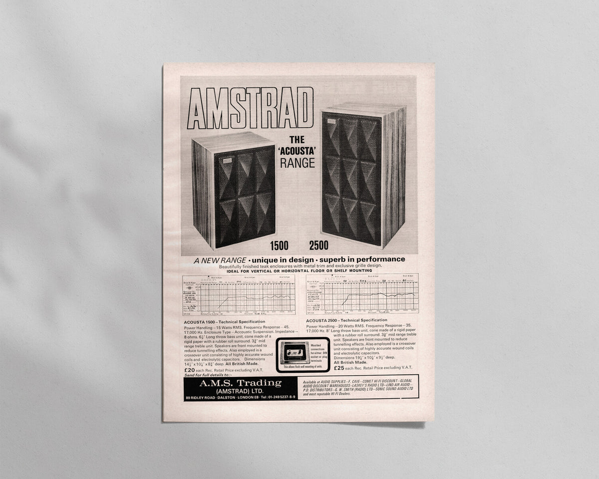 Amstrad—Acousta 1500 & 2500 Speakers