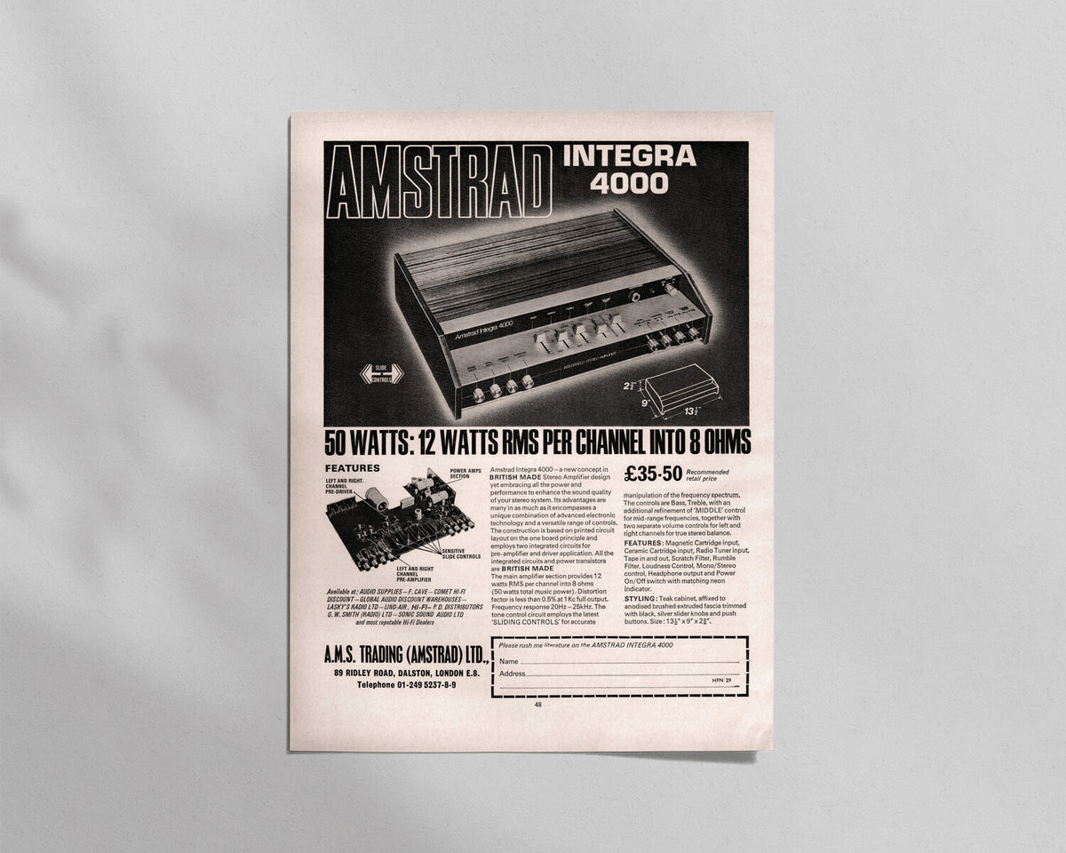 Amstrad—Integra 4000 Amplifier