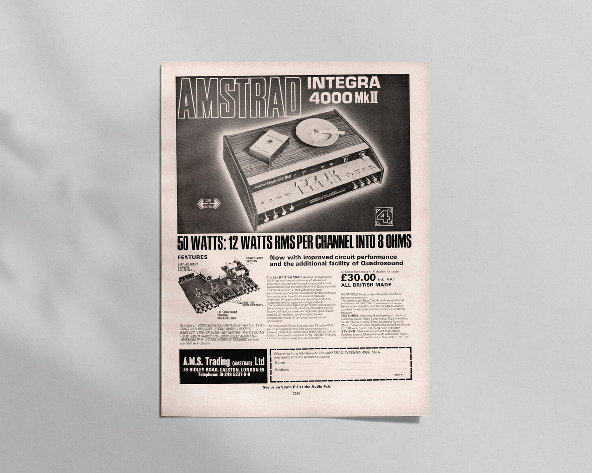 Amstrad—Integra 4000 Mk.II Quadrosound Amplifier