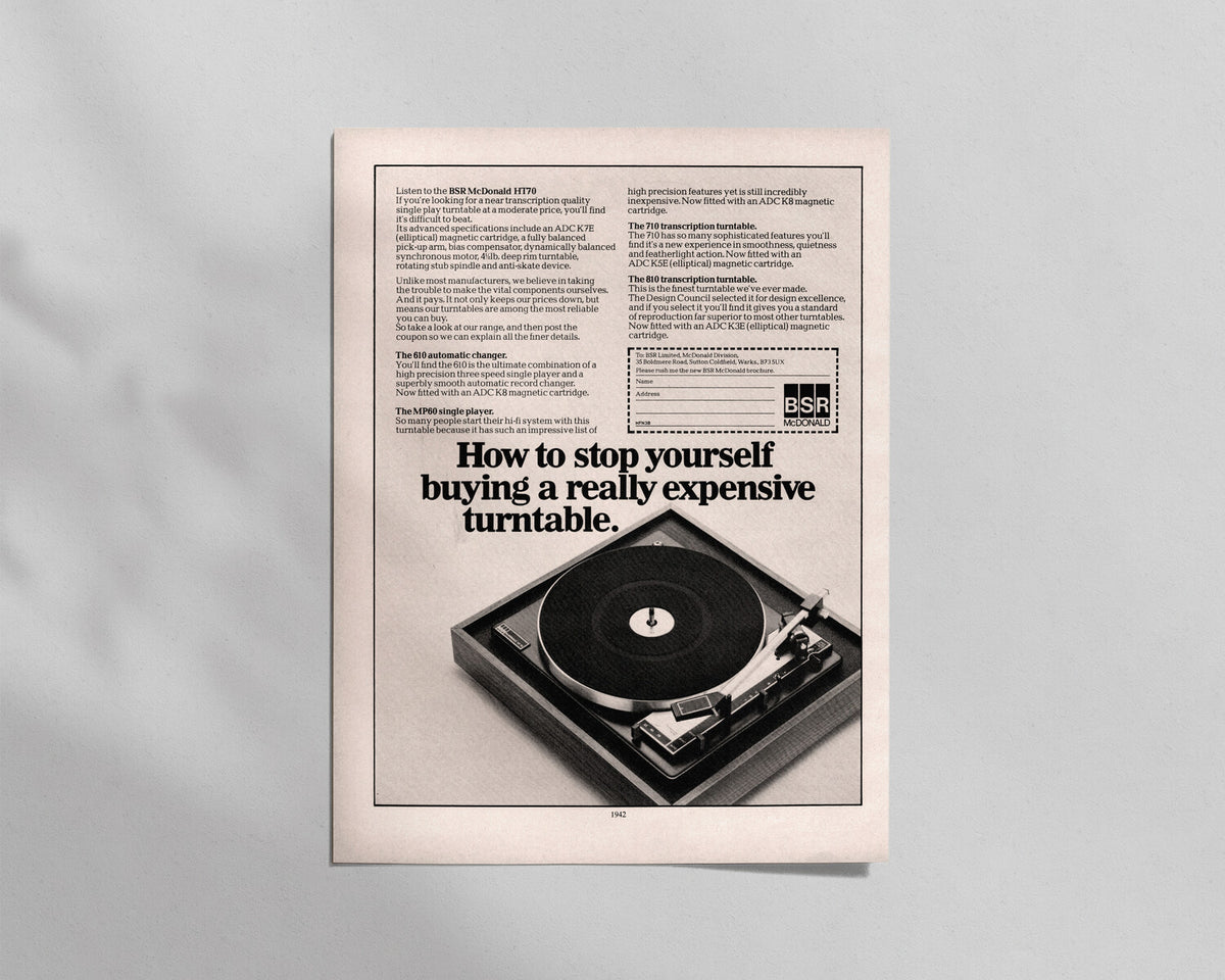 BSR McDonald—HT70 Turntable