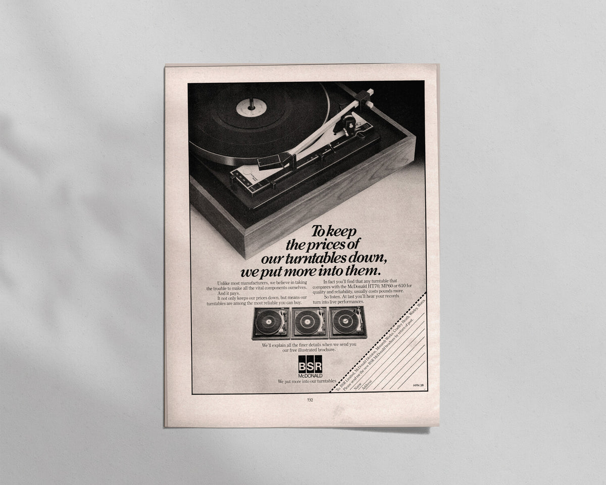 BSR McDonald—HT70, MP60 & MP610 Turntables