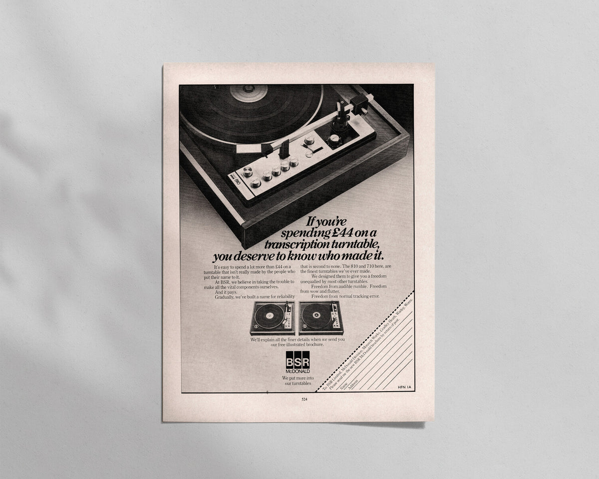 BSR McDonald—810 & 710 Turntables