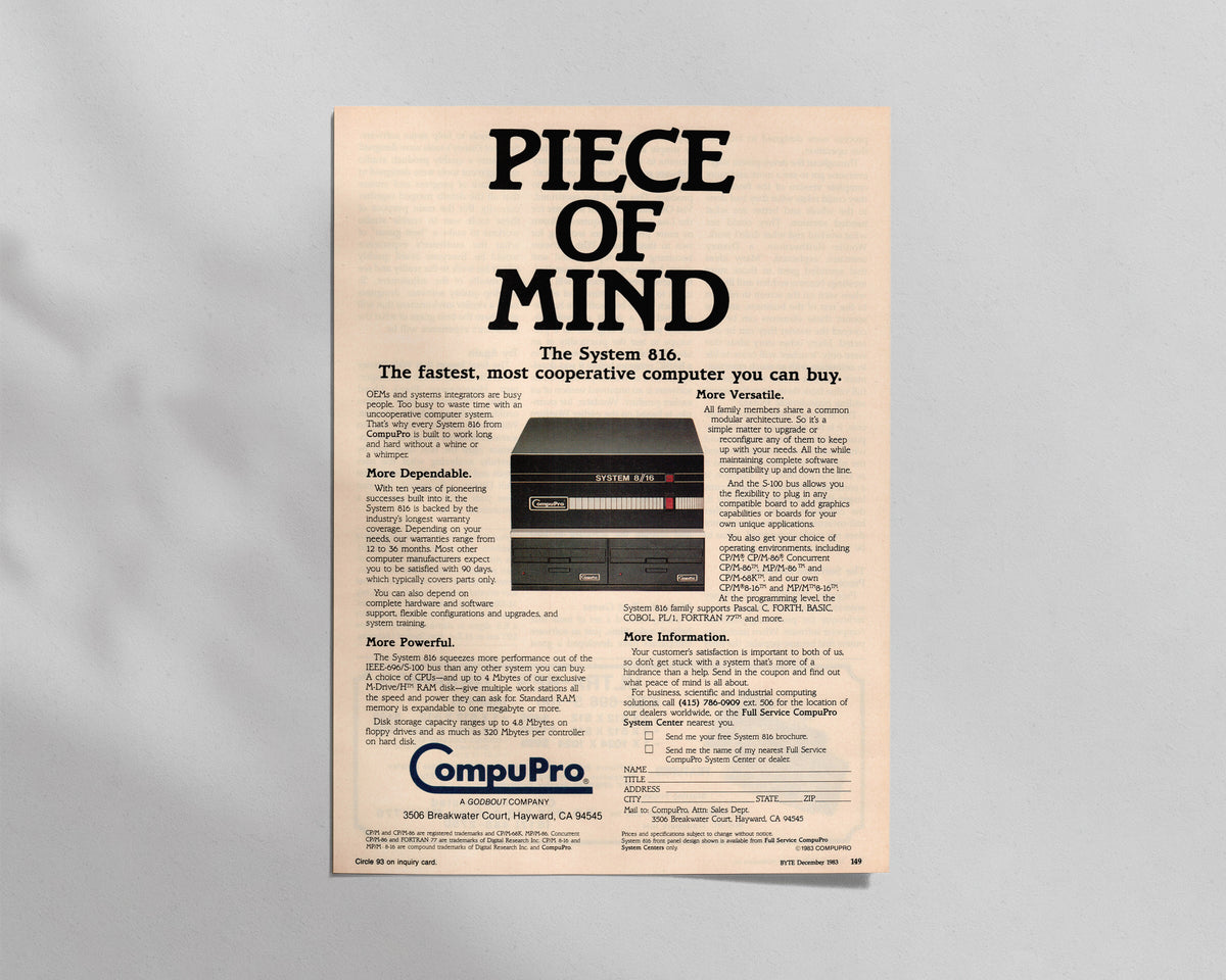 CompuPro—System 816 Computer