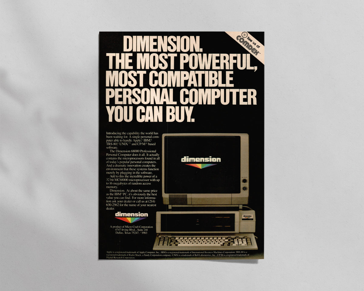 Dimension—68000 Professional Personal Computer