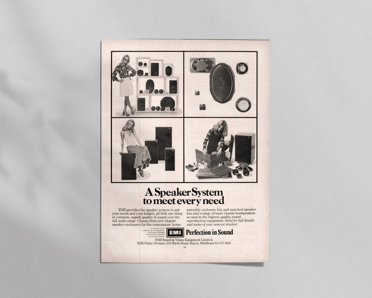 EMI—“A speaker system to meet every need.”