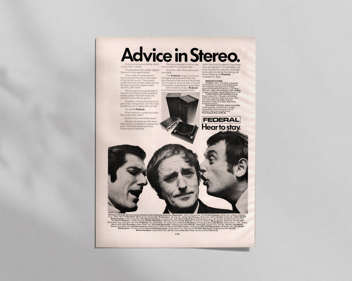 Federal—“Advice in Stereo.”