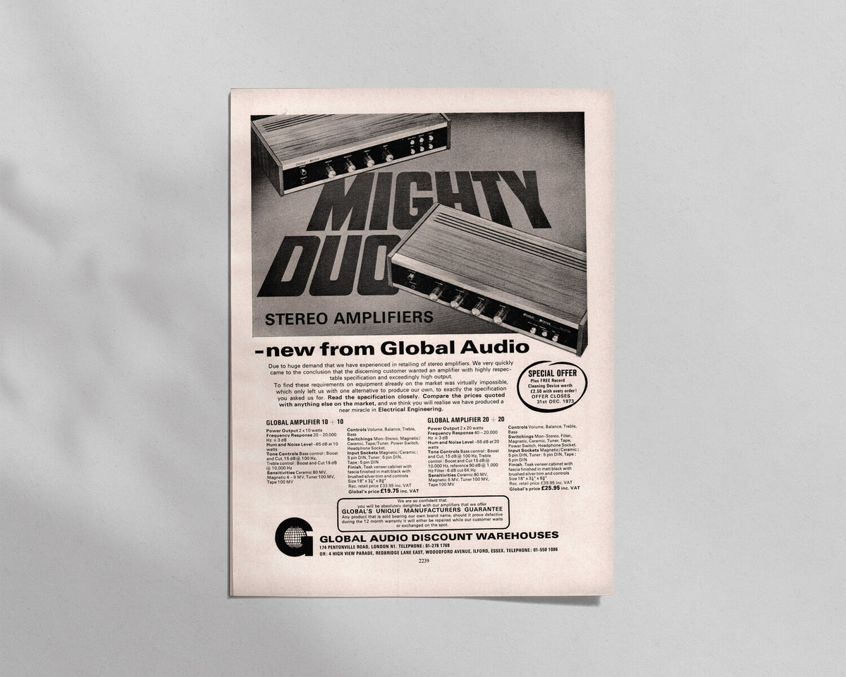 Global Audio—10+10 & 20+20 Amplifiers