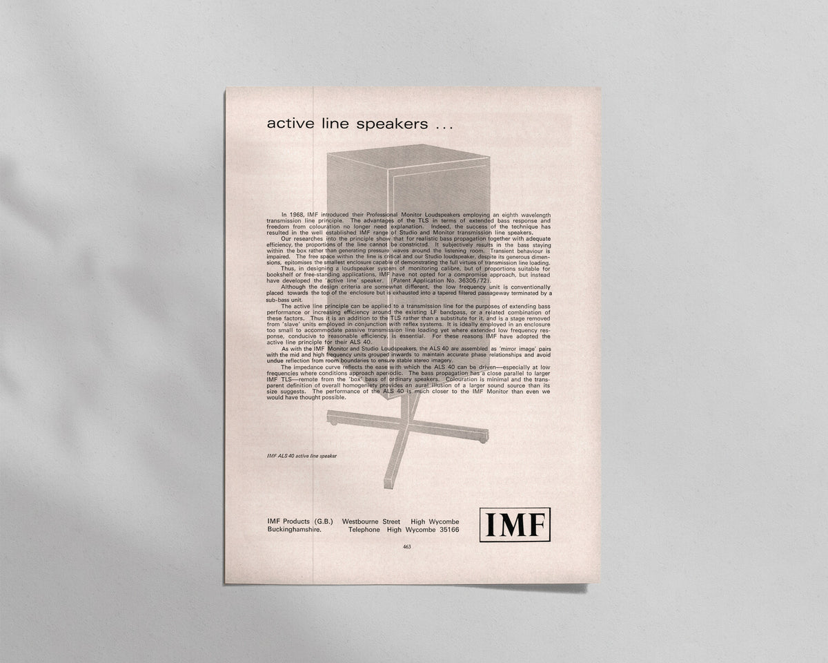 IMF—Active Line Speakers