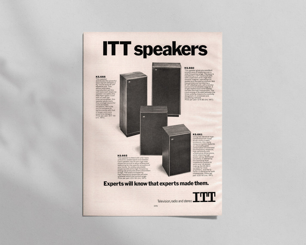 ITT—KS 653, 658, 659 & 658 Speakers