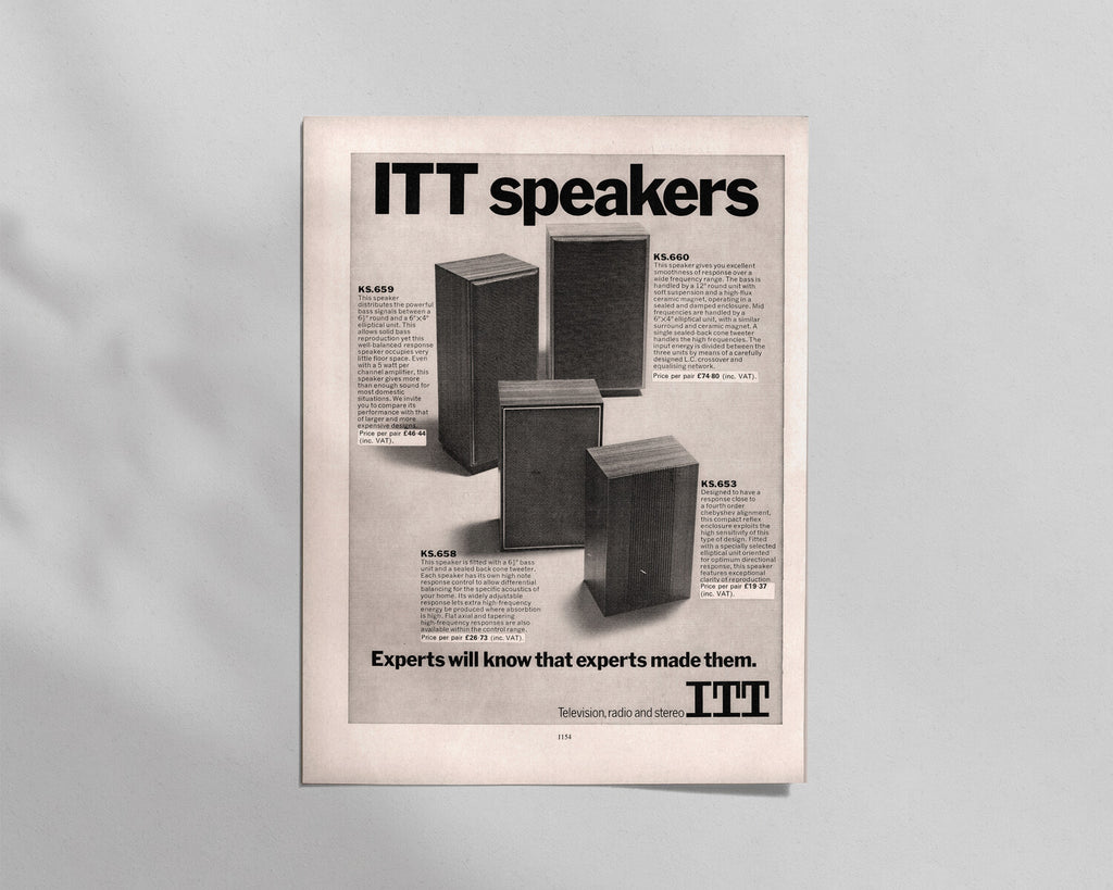 ITT—KS 653, 658, 659 & 658 Speakers