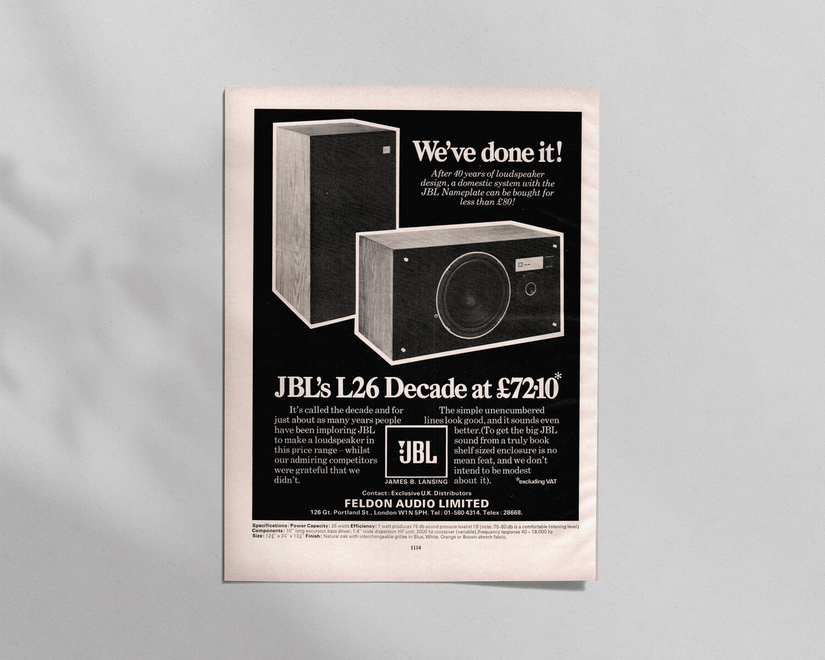 JBL—Decade L26 Speaker