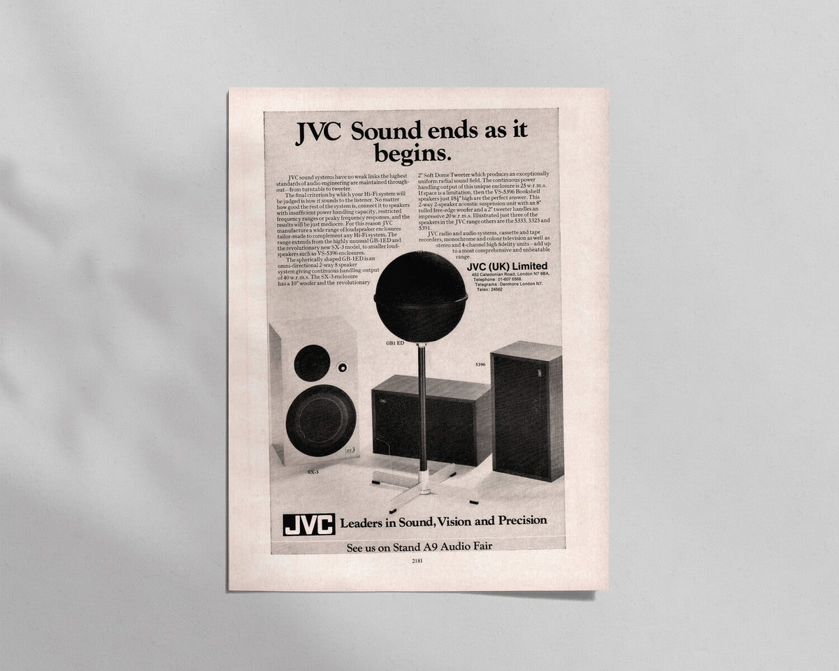 JVC—SX-3, 5396 & GB1 ED Speakers