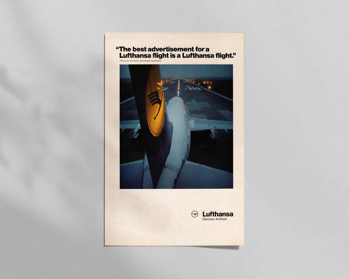 Lufthansa—“The best advertisement...”