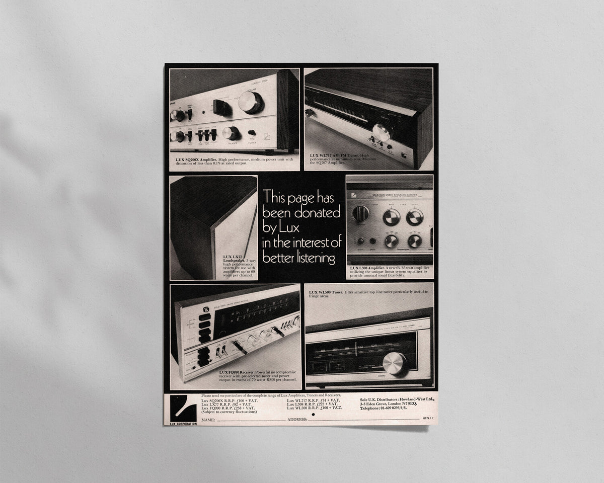 Luxman—“Better listening”