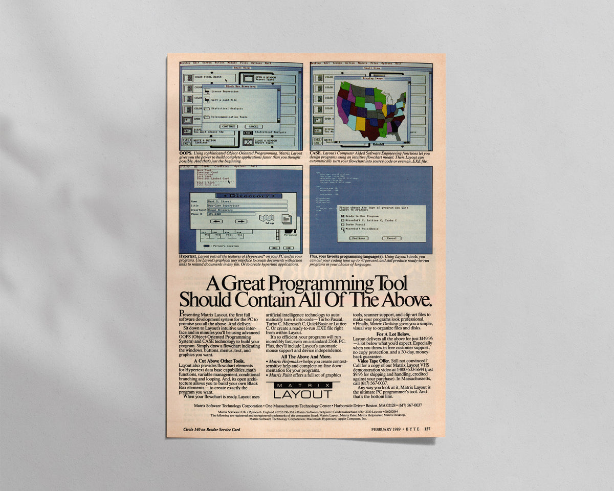 Matrix Software—Matrix Layout