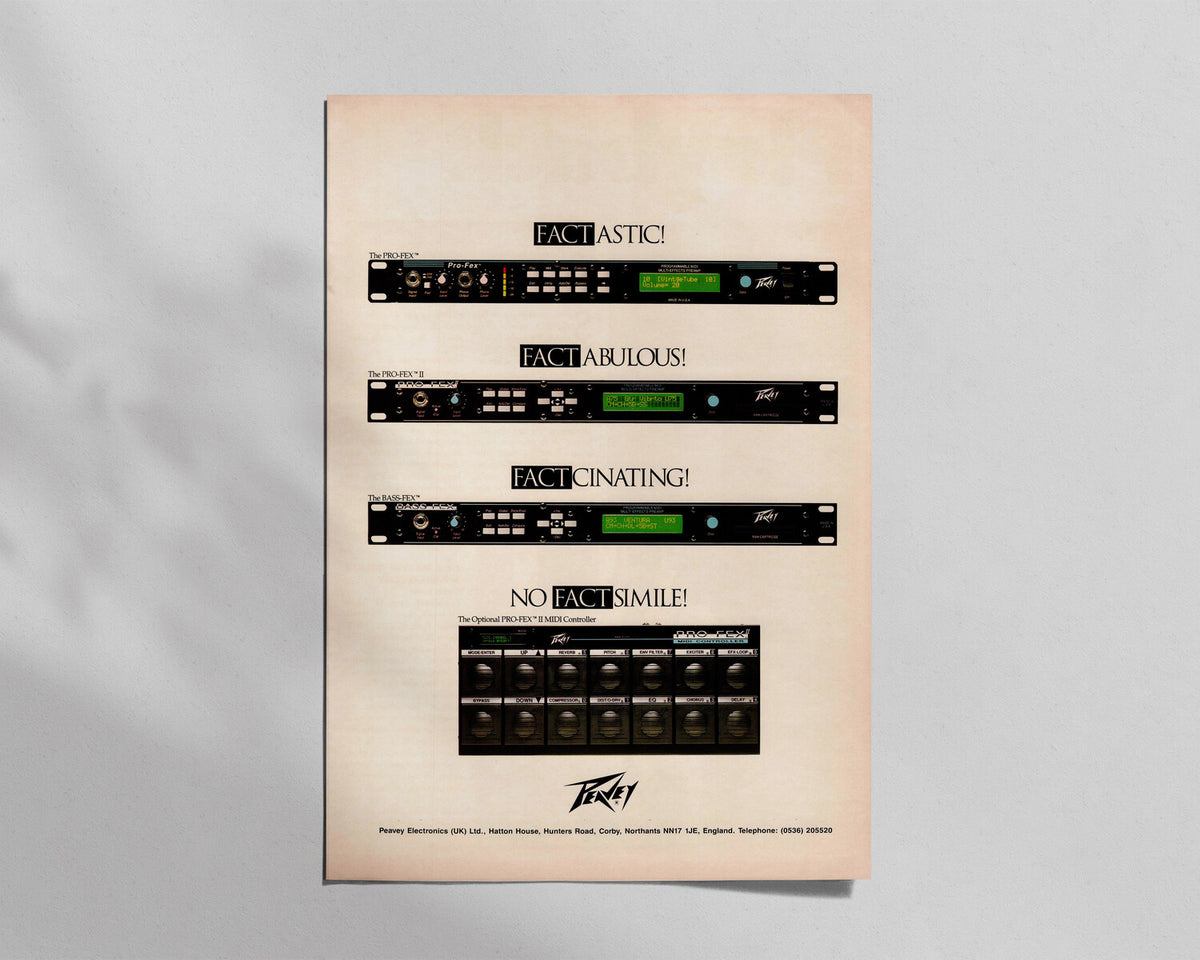 Peavey—PRO-FEX, PRO-FEX II, BASS-FEX & PRO-FEX II MIDI Controller
