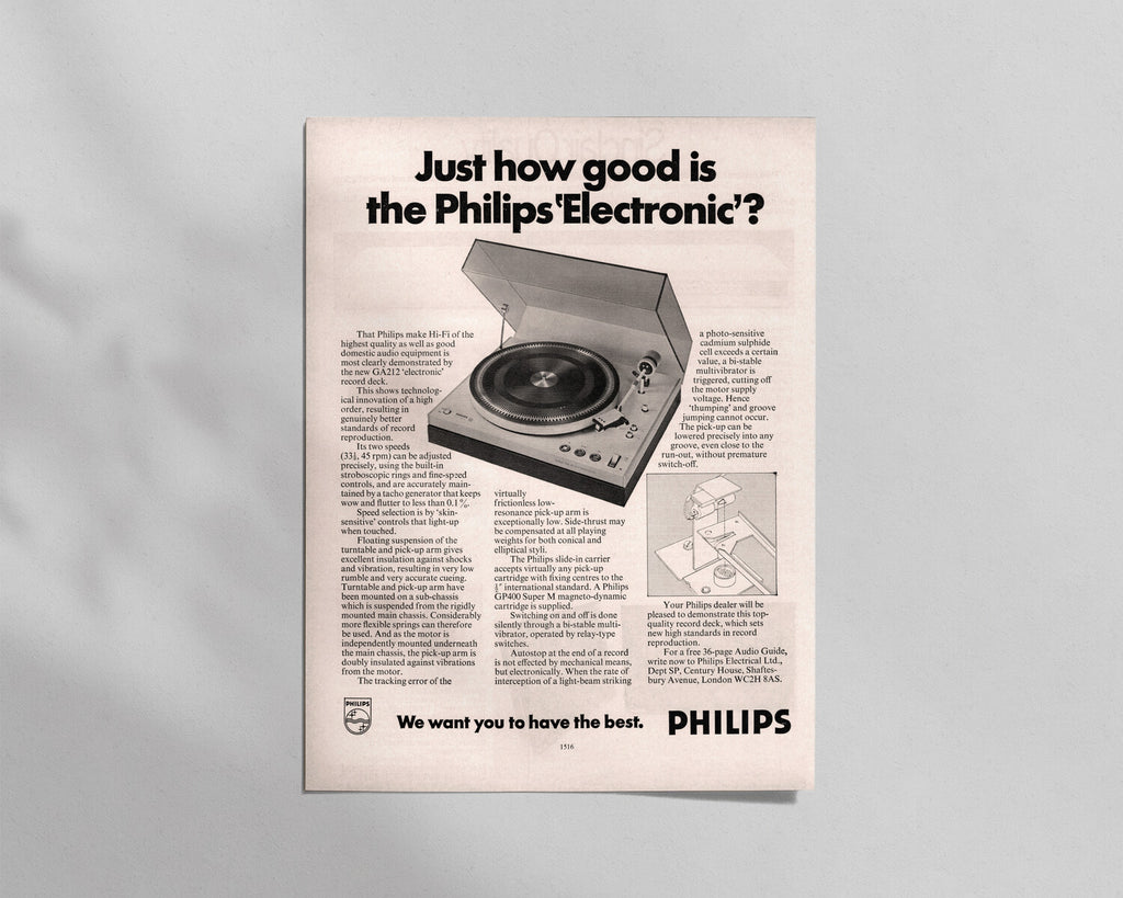Philips—GA212 Turntable