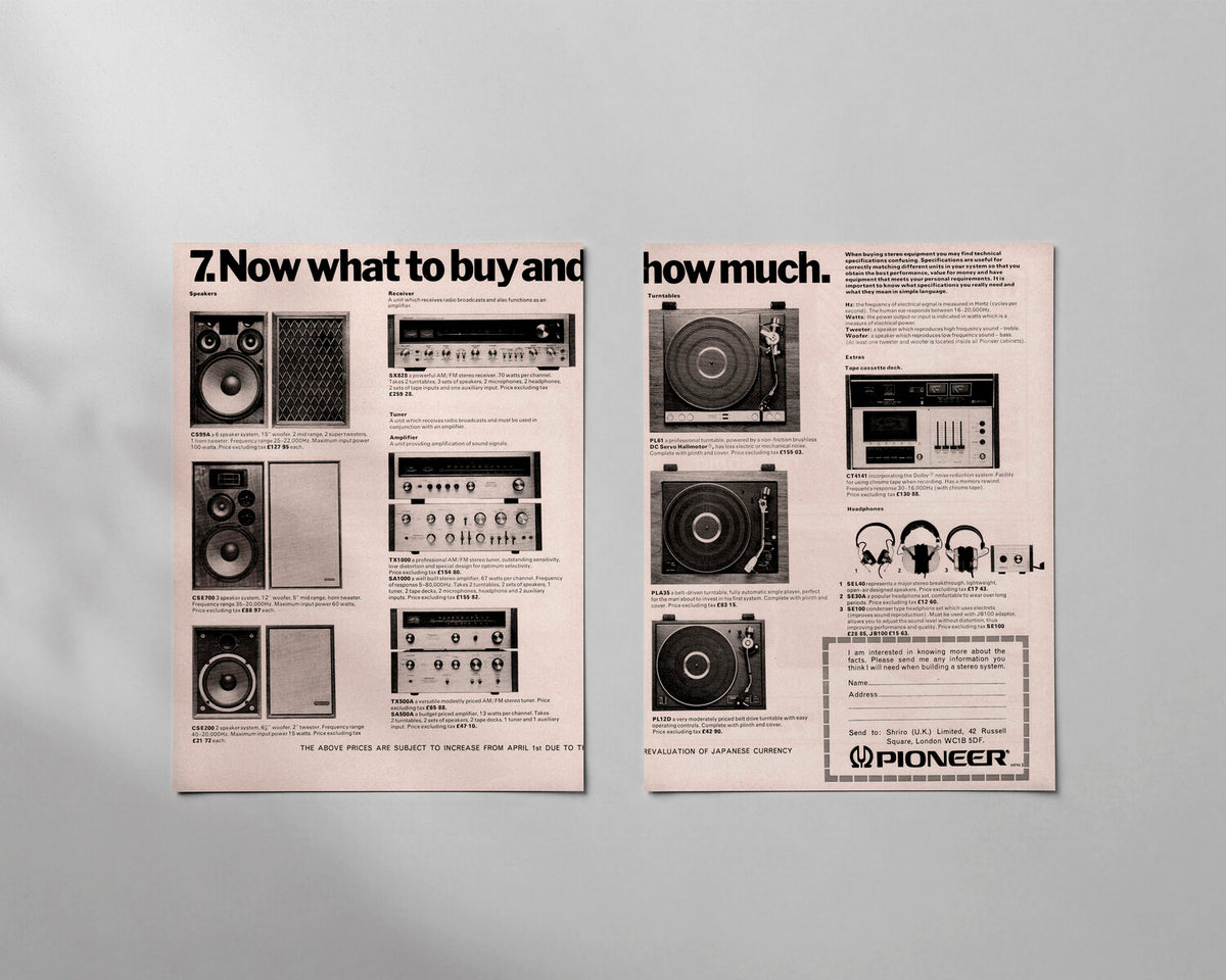 Pioneer—“The facts when building a stereo system.”
