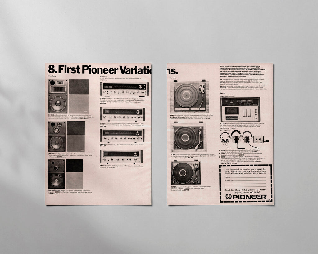 Pioneer—“The facts when building a stereo system.”