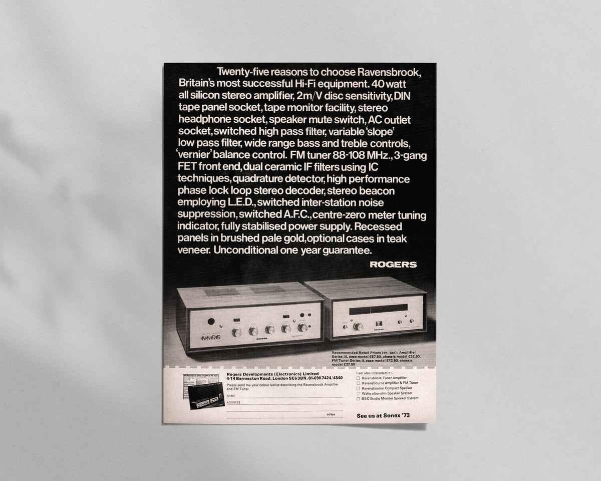Rogers—Ravensbrook Series III Amplifier & Series II FM Tuner