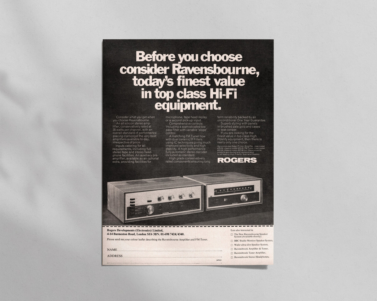 Rogers—Ravensbourne Amplifier & Tuner