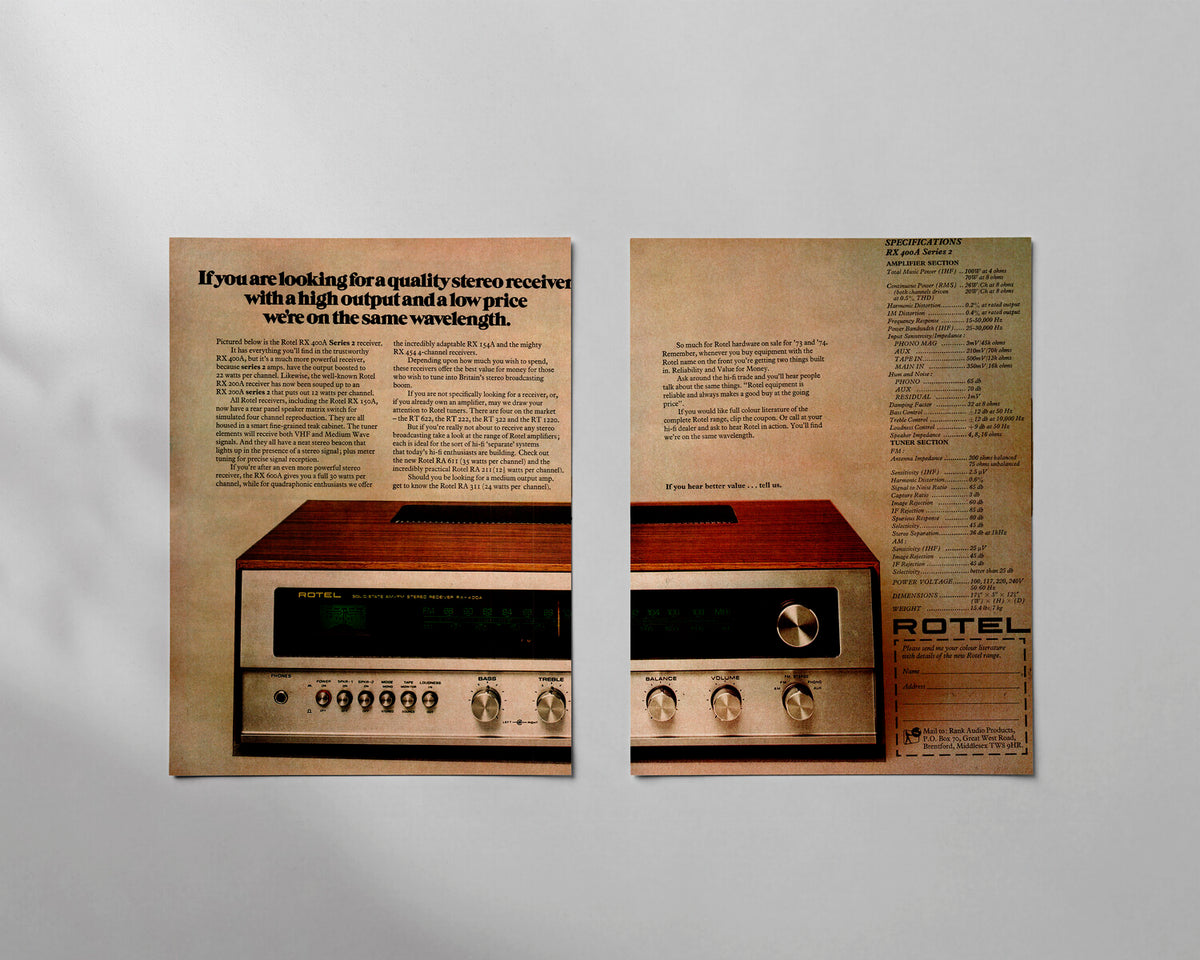Rotel—RX-400A Series 2 Receiver