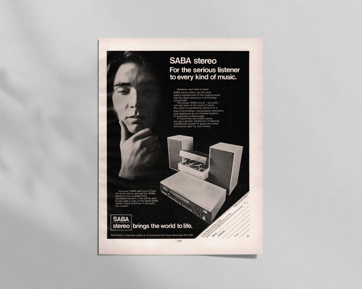 SABA—“For the serious listener to every kind of music.”