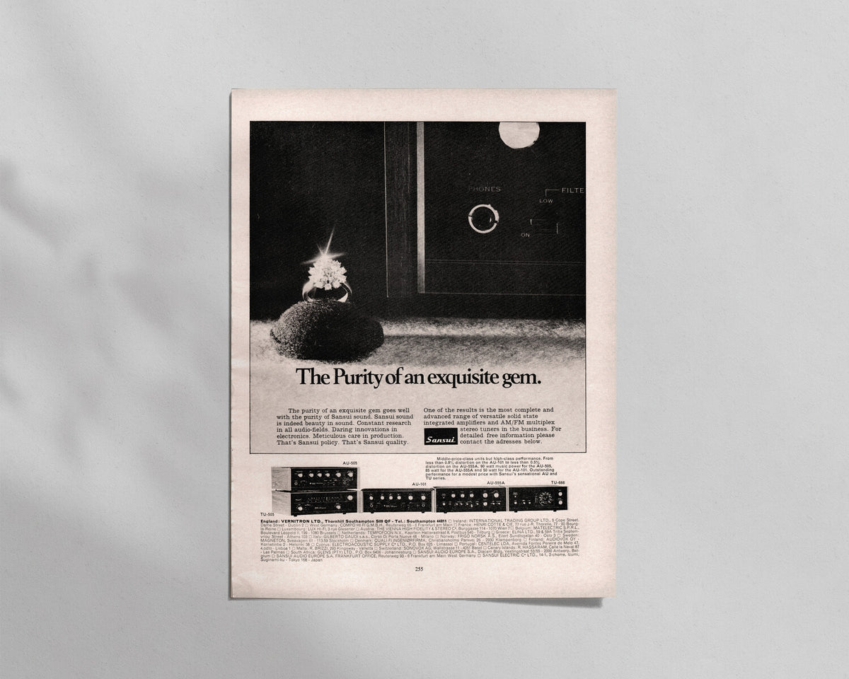 Sansui—“The Purity of an exquisite gem.”