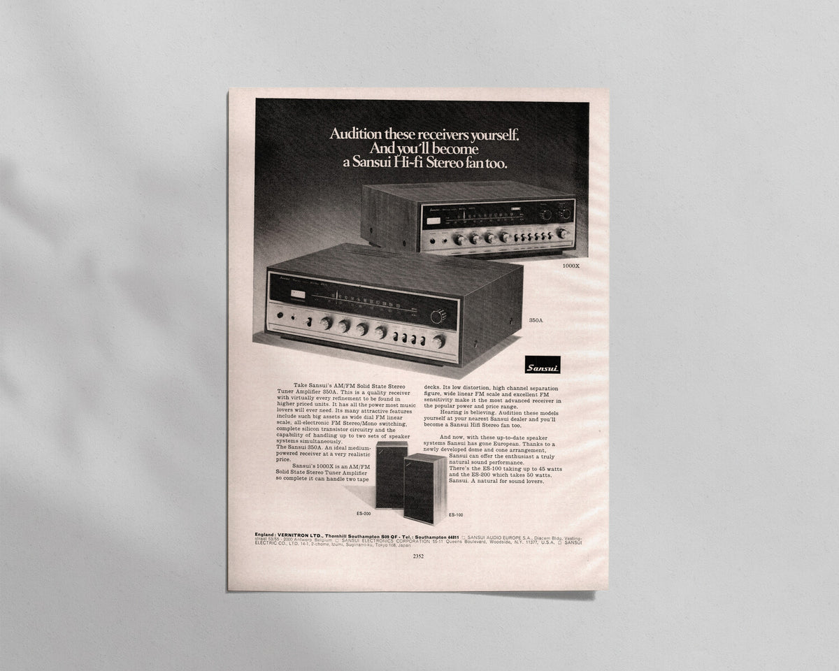 Sansui—350A & 1000X Receivers