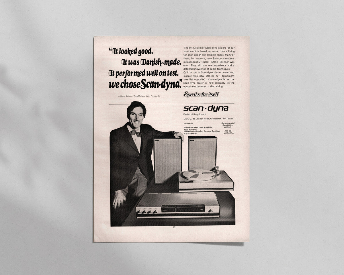 Scan-dyna—2000 Tuner/Amplifier, 1200 Turntable & A25X Speakers