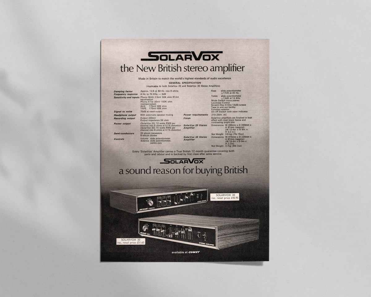 SolarVox—20 & 30 Amplifiers