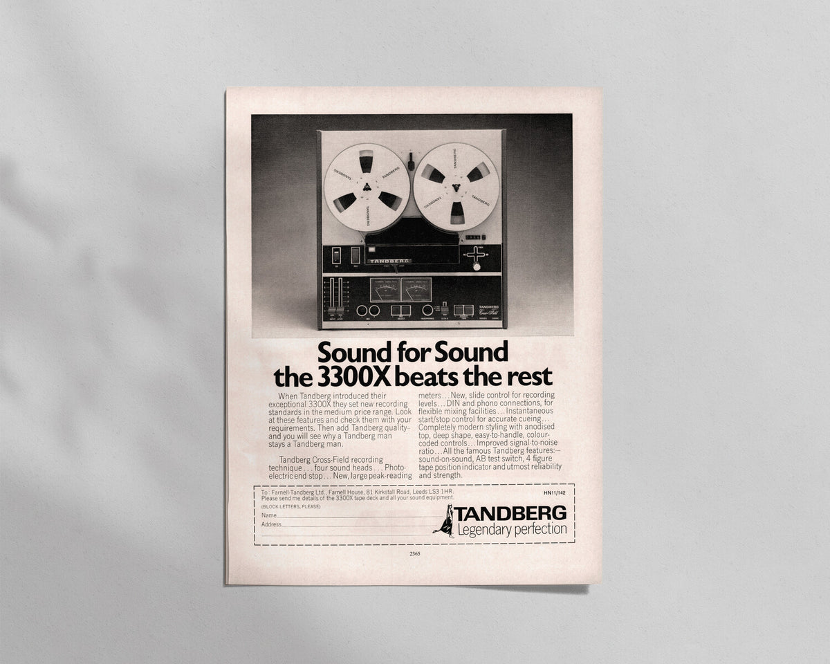 Tandberg—3300X Reel-to-Reel Tape Recorder