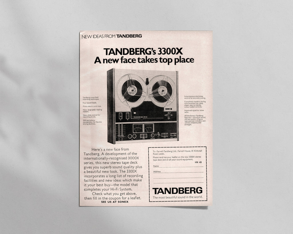 Tandberg—3300X Reel-to-Reel Tape Recorder