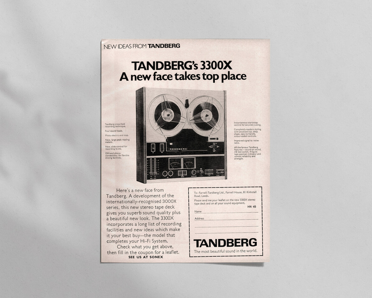 Tandberg—3300X Reel-to-Reel Tape Recorder