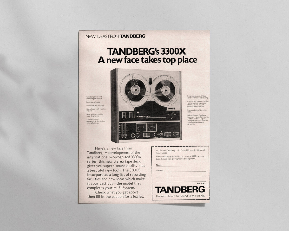 Tandberg—3300X Reel-to-Reel Tape Recorder
