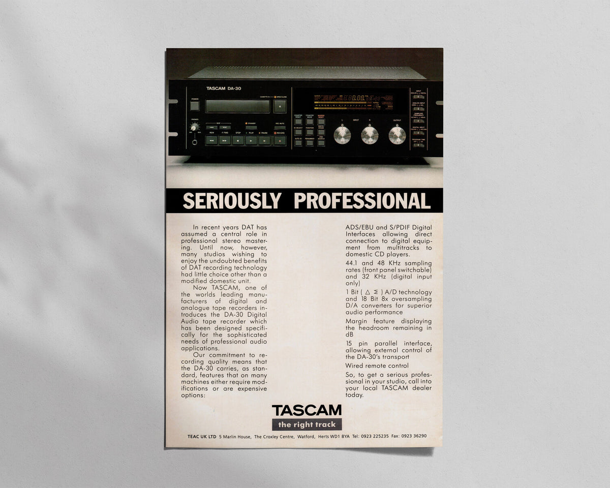 Tascam—DA-30 Digital Tape Recorder