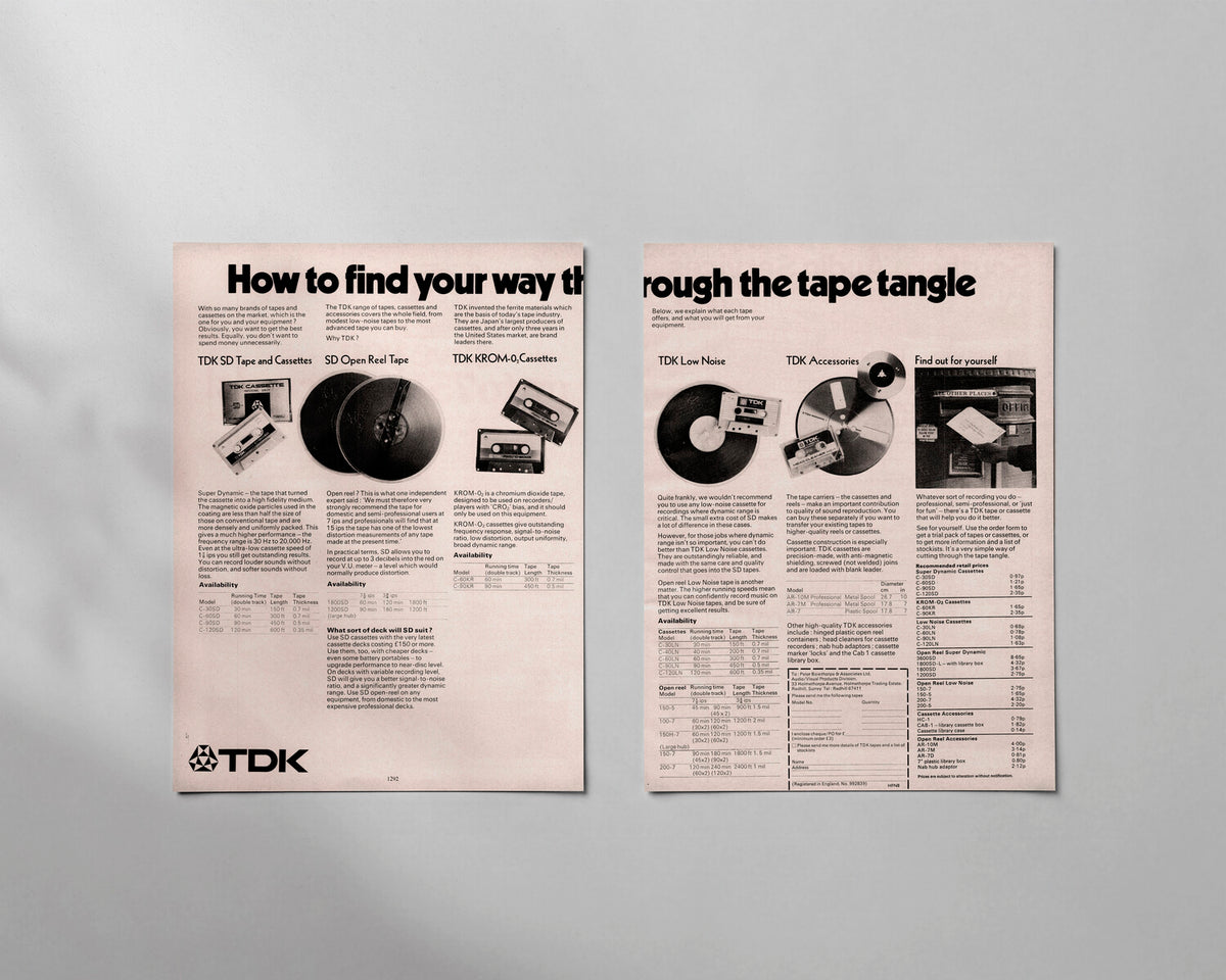 TDK—“How to find your way through the tape tangle”