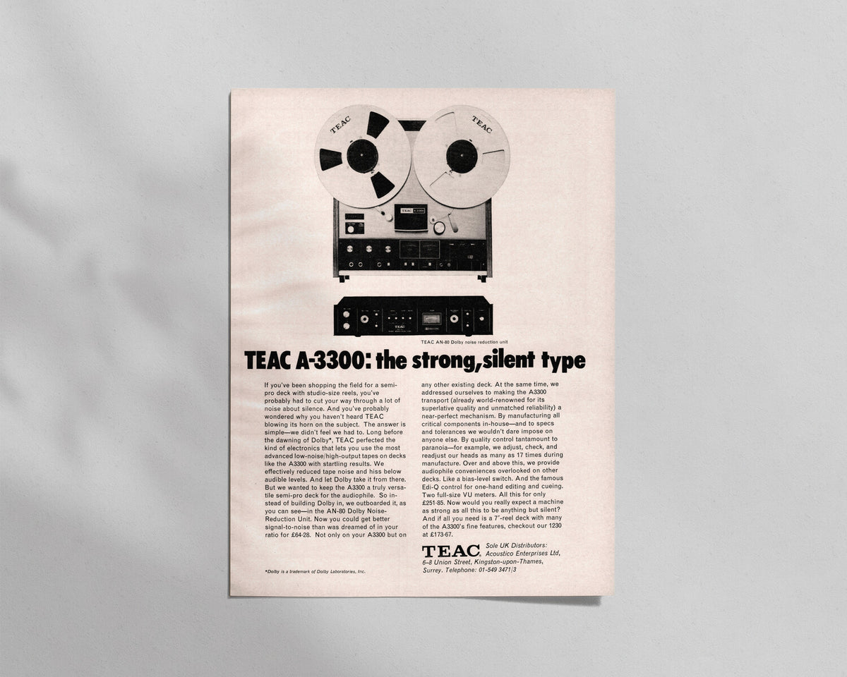 TEAC—A-3300 Reel-to-Reel & AN-80 Noise Reduction Unit