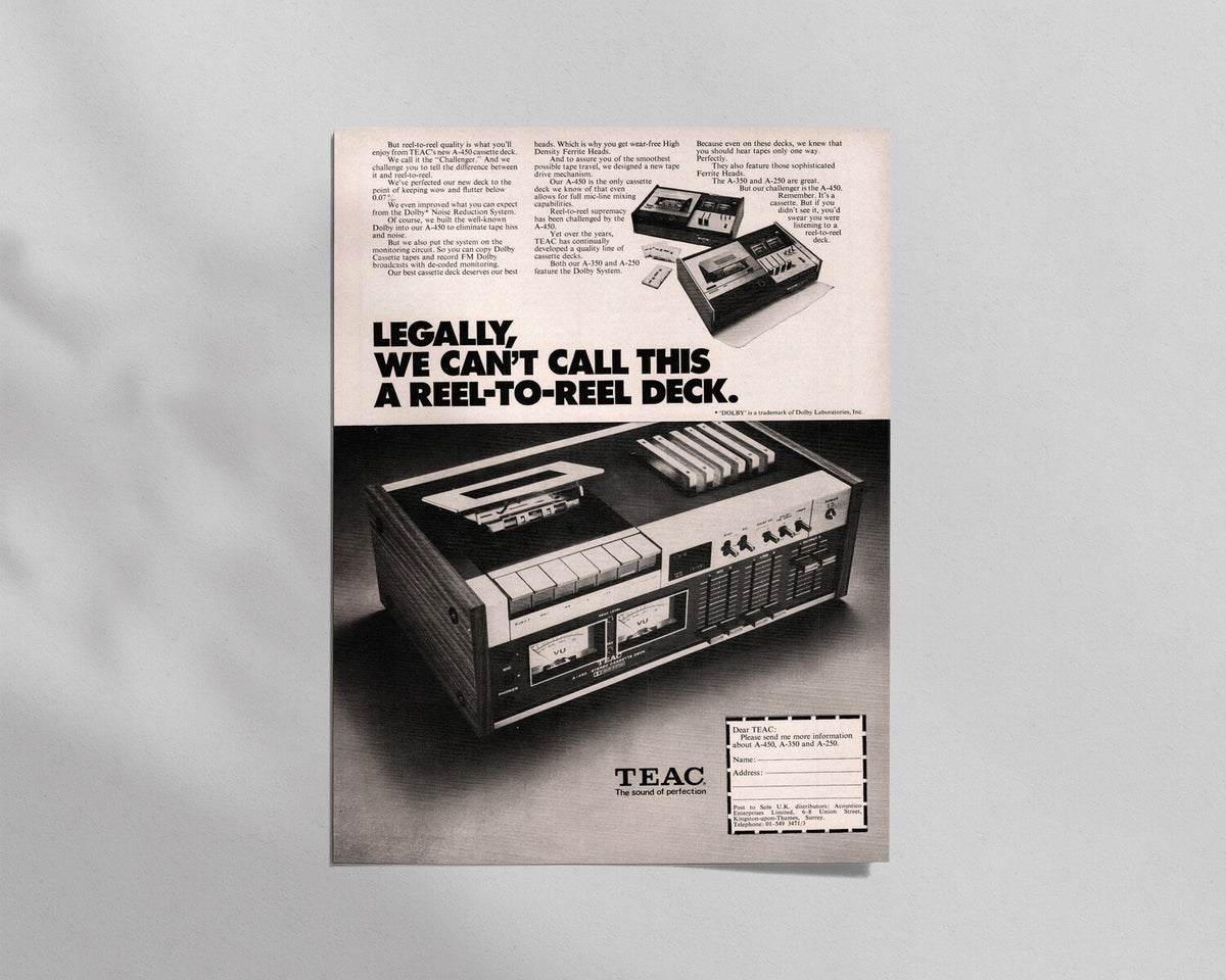 TEAC—A-450 Cassette Deck