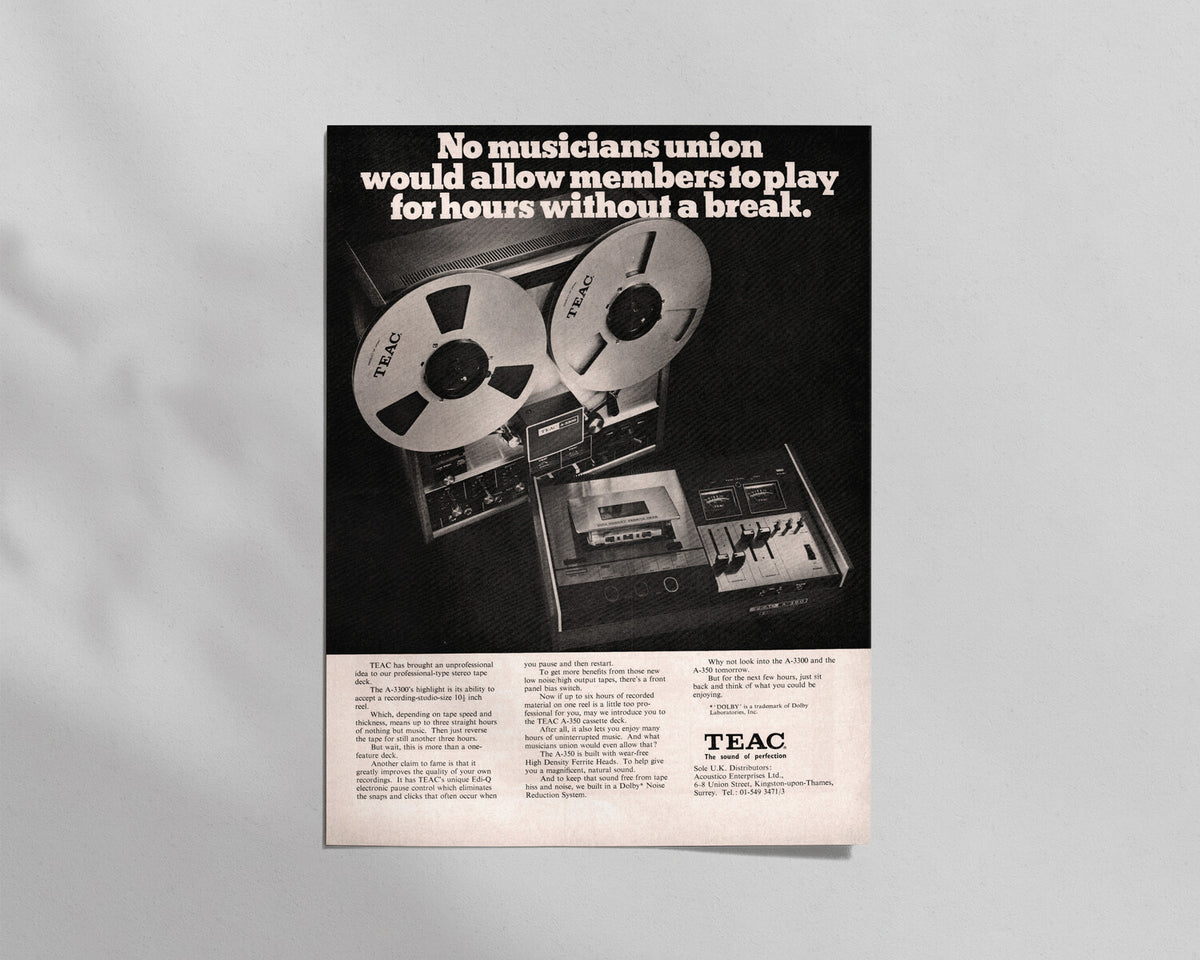 TEAC—A-3300 Reel-to-Reel & A-350 Cassette Deck
