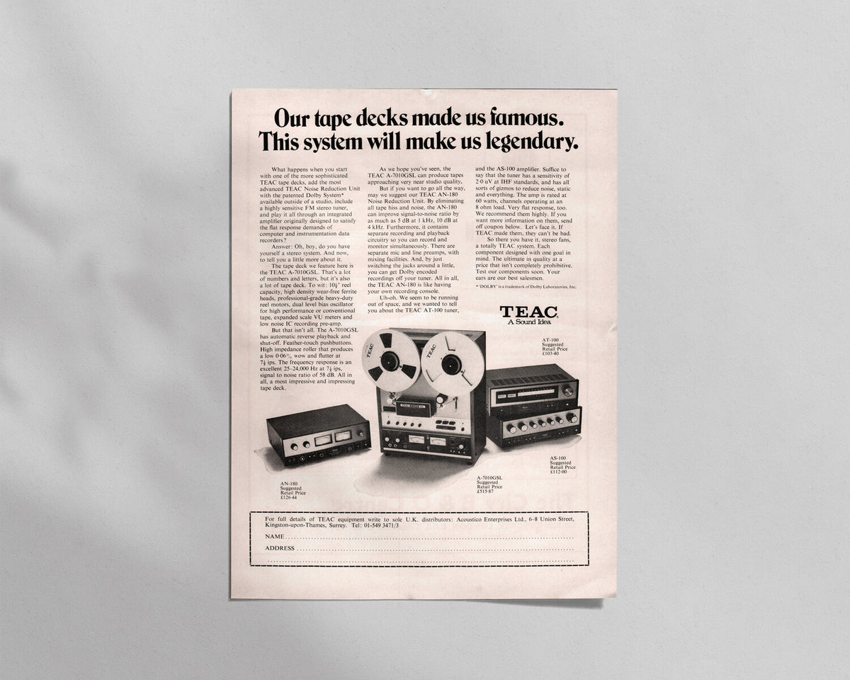 TEAC—A-7010GSL, AN-180, AS-100 & AT-100