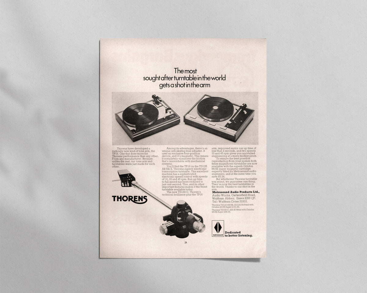 Thorens—TP16 Tone Arm