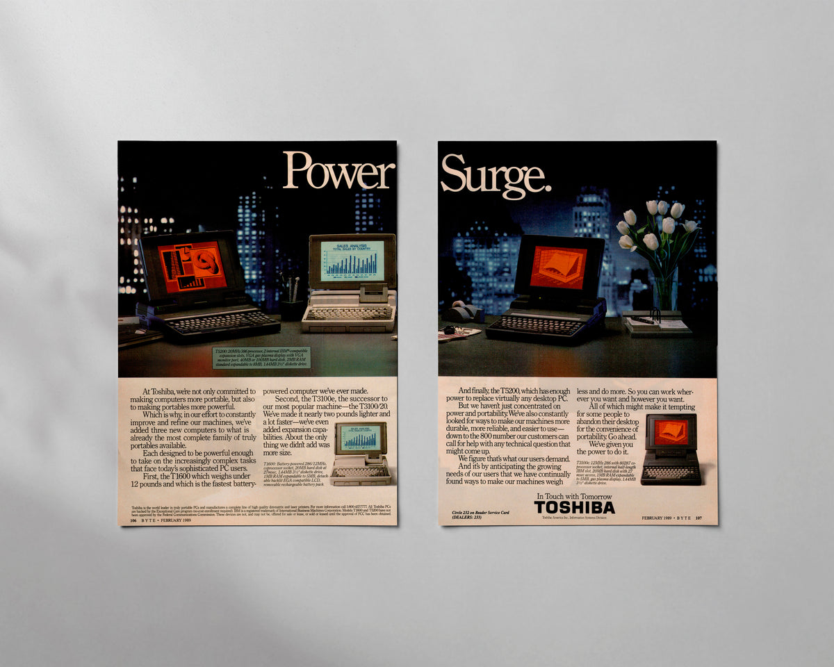 Toshiba—T1600, T3100e & T5200 Portable Computer