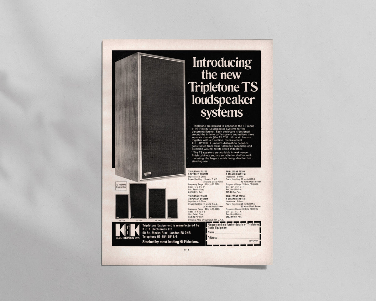 Tripletone—TS Speakers