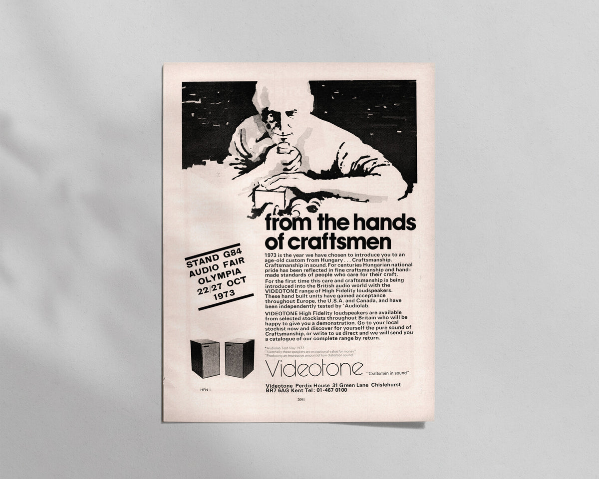 Videotone—“From the hands of craftsmen”