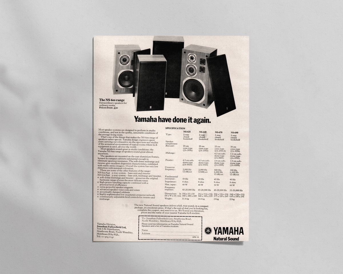 Yamaha—NS 600 Speaker Range