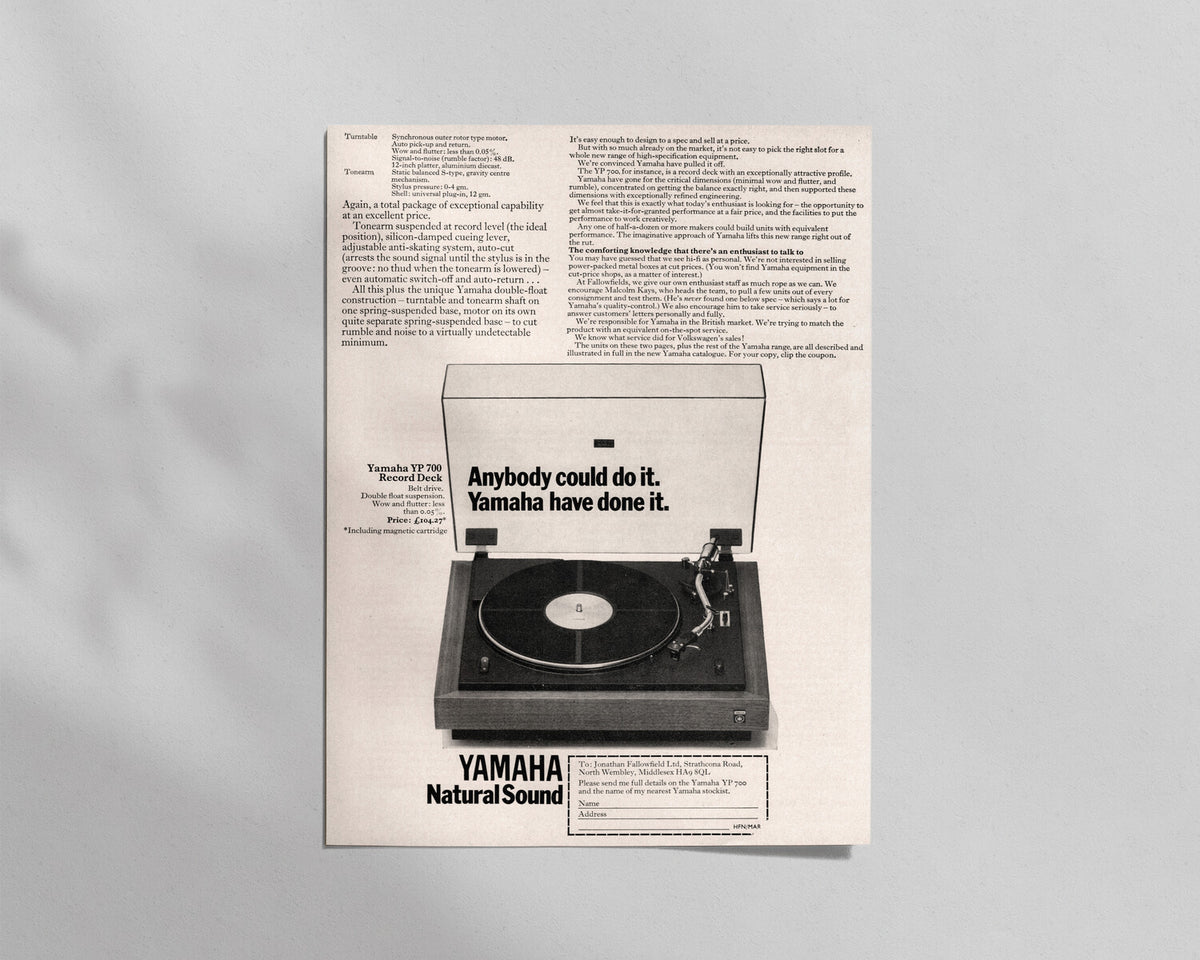 Yamaha—YP 700 Turntable
